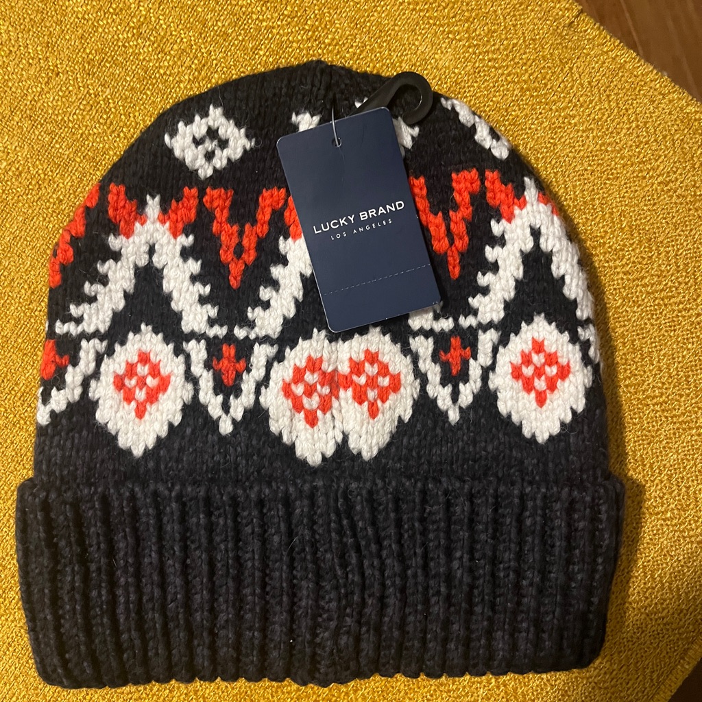 Wool Beanie Hat Lucky Brand Fair Isle Pattern Nwt Wool Beanie Hat Lucky Brand Fair Isle Pattern Nwt